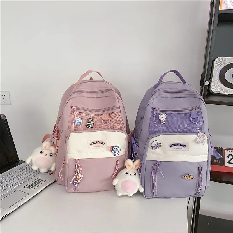 kawaiies-softtoys-plushies-kawaii-plush-Large Kawaii Two-tone Backpack Bag 