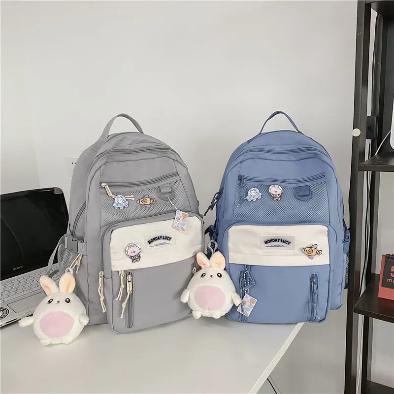 kawaiies-softtoys-plushies-kawaii-plush-Large Kawaii Two-tone Backpack Bag 