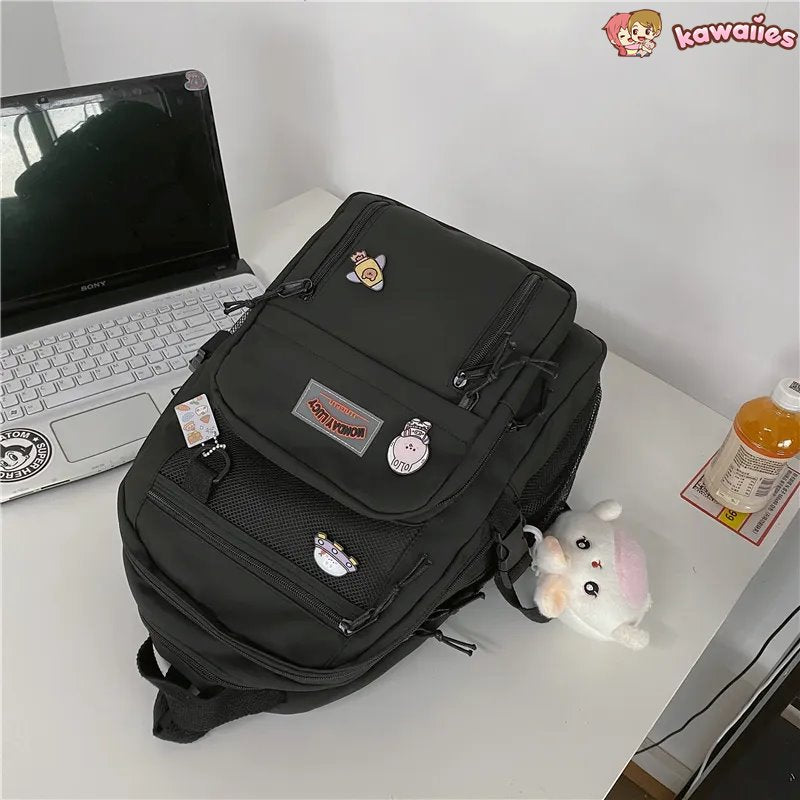 kawaiies-softtoys-plushies-kawaii-plush-Large Kawaii Two-tone Backpack Bag 