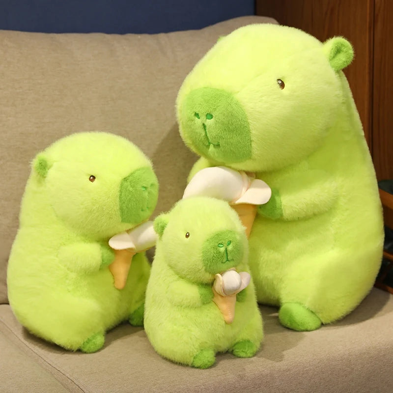 kawaiies-softtoys-plushies-kawaii-plush-Lime Green Capybara Banana Plush Soft toy 