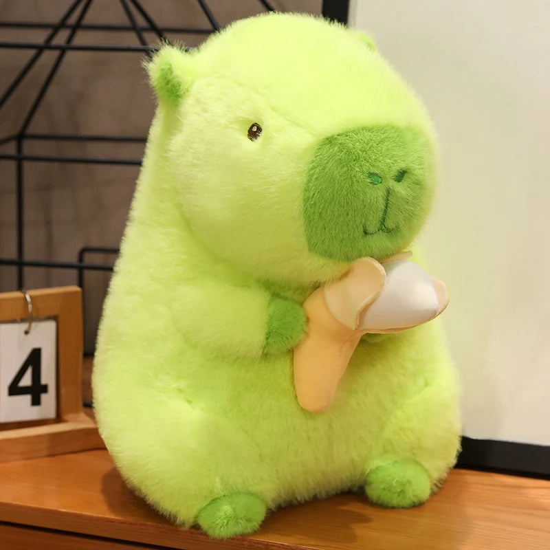 kawaiies-softtoys-plushies-kawaii-plush-Lime Green Capybara Banana Plush Soft toy 22cm 