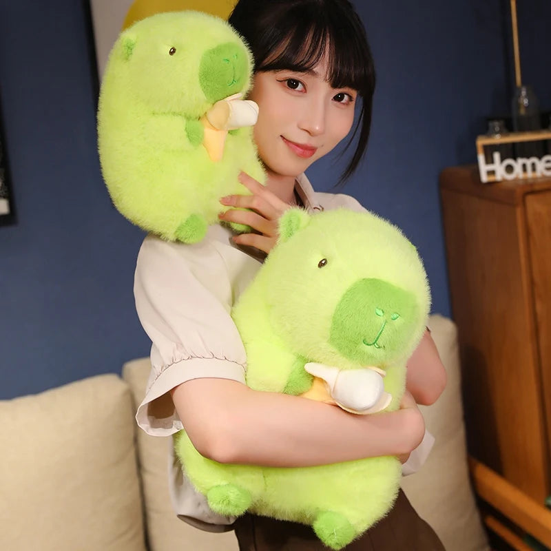 kawaiies-softtoys-plushies-kawaii-plush-Lime Green Capybara Banana Plush Soft toy 