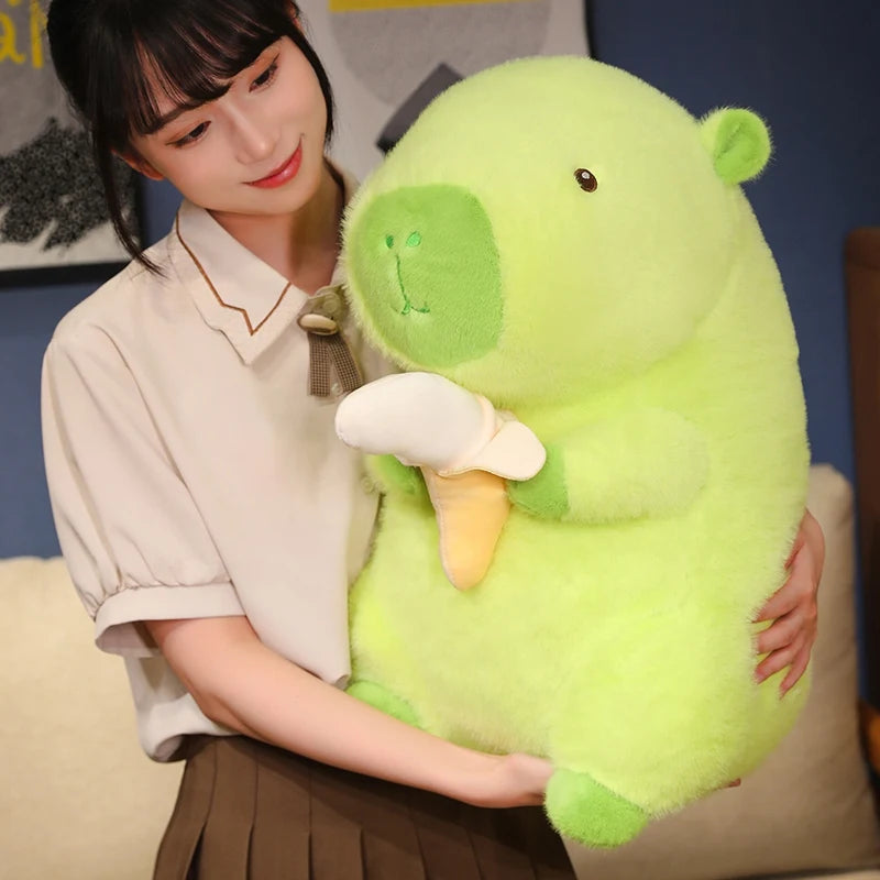 kawaiies-softtoys-plushies-kawaii-plush-Lime Green Capybara Banana Plush Soft toy 50cm 