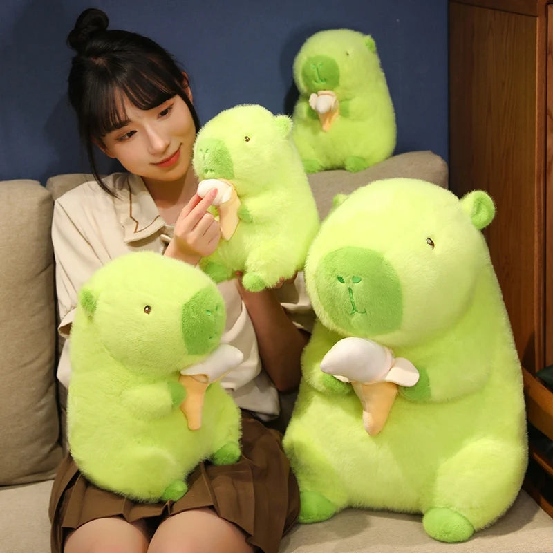 kawaiies-softtoys-plushies-kawaii-plush-Lime Green Capybara Banana Plush Soft toy 