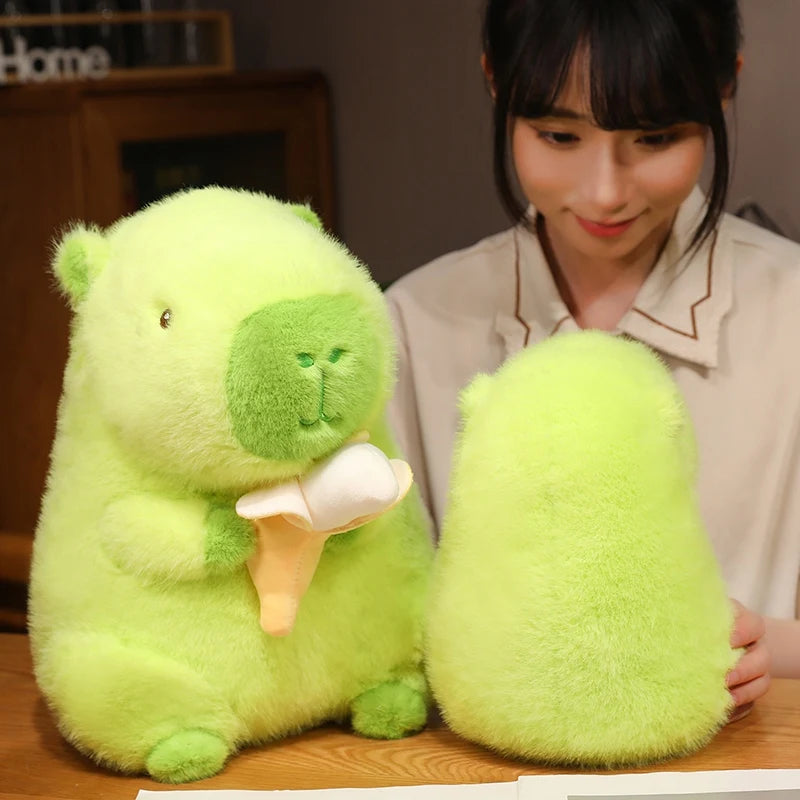 kawaiies-softtoys-plushies-kawaii-plush-Lime Green Capybara Banana Plush Soft toy 