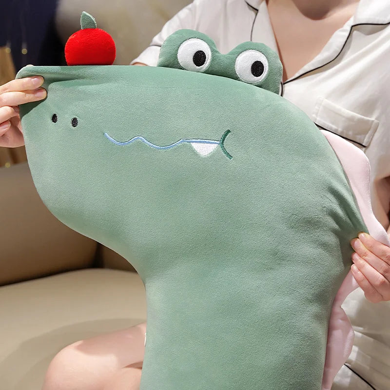 kawaiies-softtoys-plushies-kawaii-plush-Long Pancake Dino Dog Crocodile Giraffe Pillow Plush Soft toy 