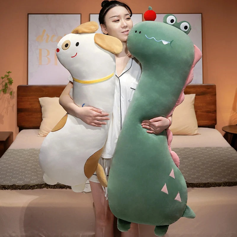 kawaiies-softtoys-plushies-kawaii-plush-Long Pancake Dino Dog Crocodile Giraffe Pillow Plush Soft toy 