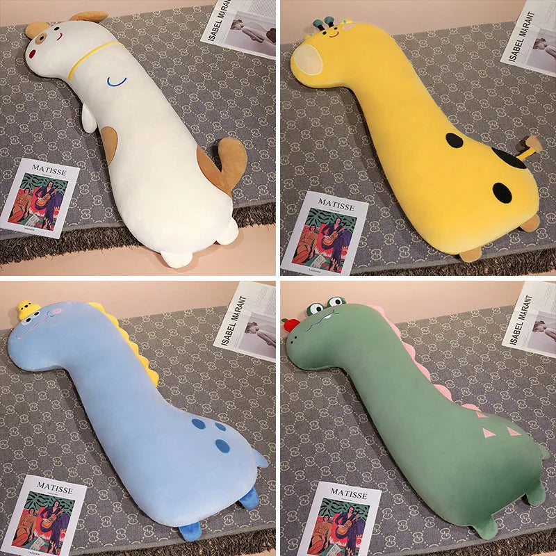 kawaiies-softtoys-plushies-kawaii-plush-Long Pancake Dino Dog Crocodile Giraffe Pillow Plush Soft toy 