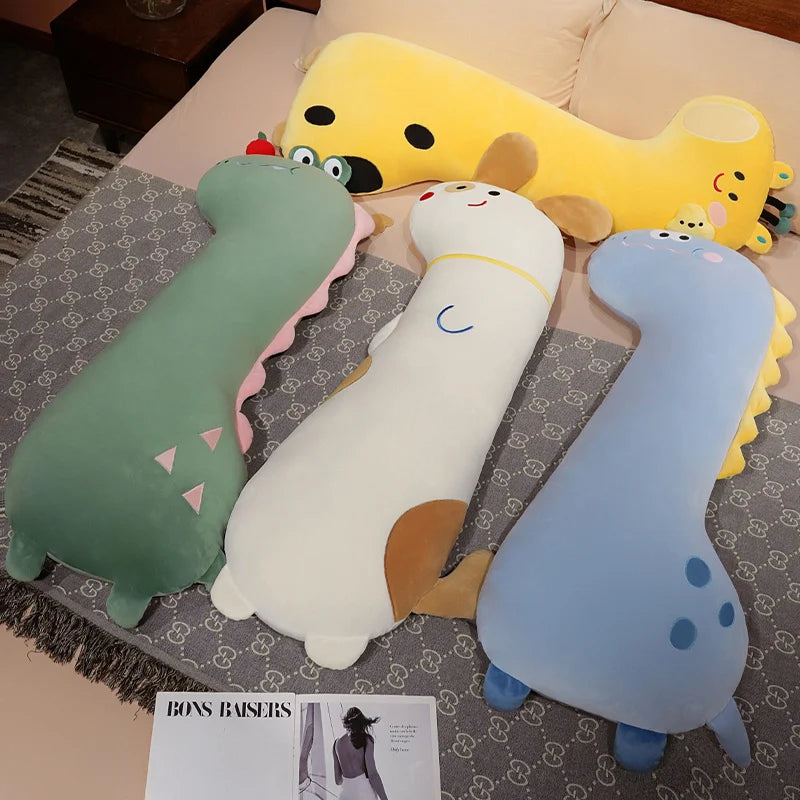 kawaiies-softtoys-plushies-kawaii-plush-Long Pancake Dino Dog Crocodile Giraffe Pillow Plush Soft toy 