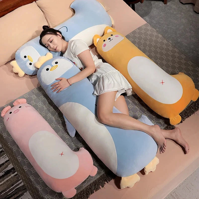 kawaiies-softtoys-plushies-kawaii-plush-Long Penguin Shiba Pig Zebra Snuggle Buddy Plushies Soft toy 