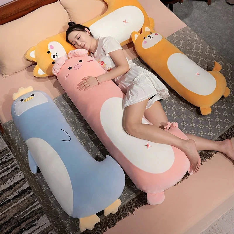 kawaiies-softtoys-plushies-kawaii-plush-Long Penguin Shiba Pig Zebra Snuggle Buddy Plushies Soft toy 