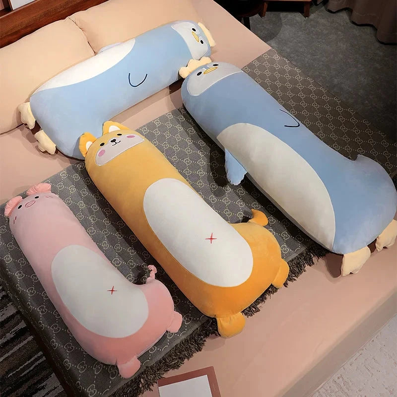 kawaiies-softtoys-plushies-kawaii-plush-Long Penguin Shiba Pig Zebra Snuggle Buddy Plushies Soft toy 