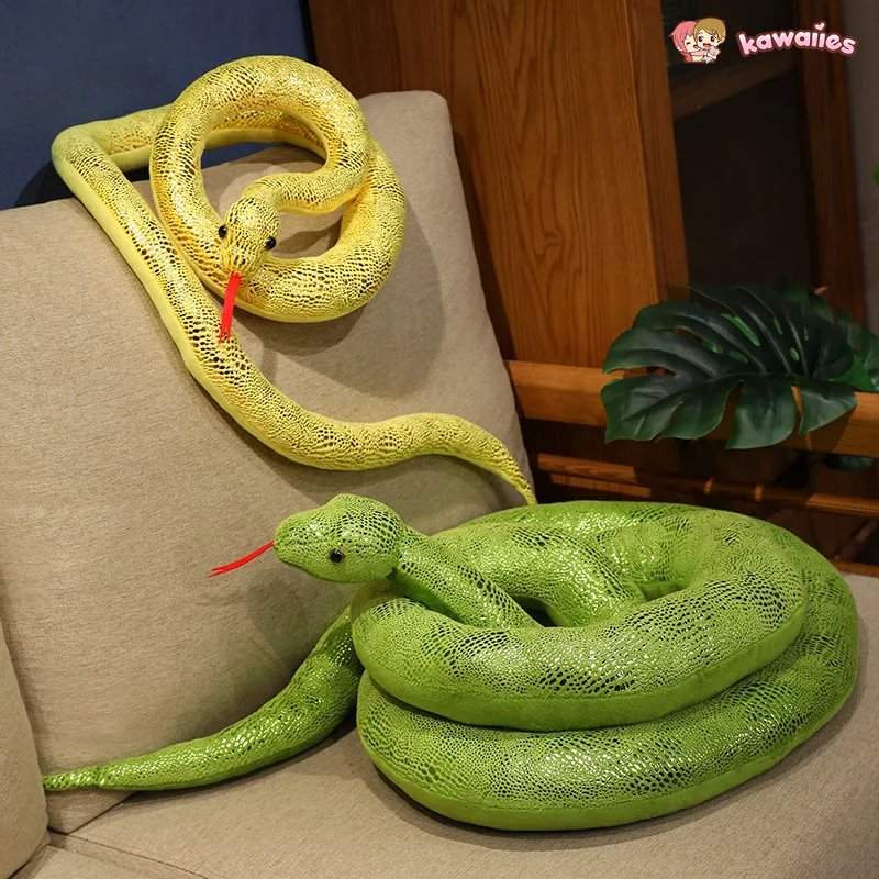 kawaiies-softtoys-plushies-kawaii-plush-Long Shiny Snake Plushies Soft toy 