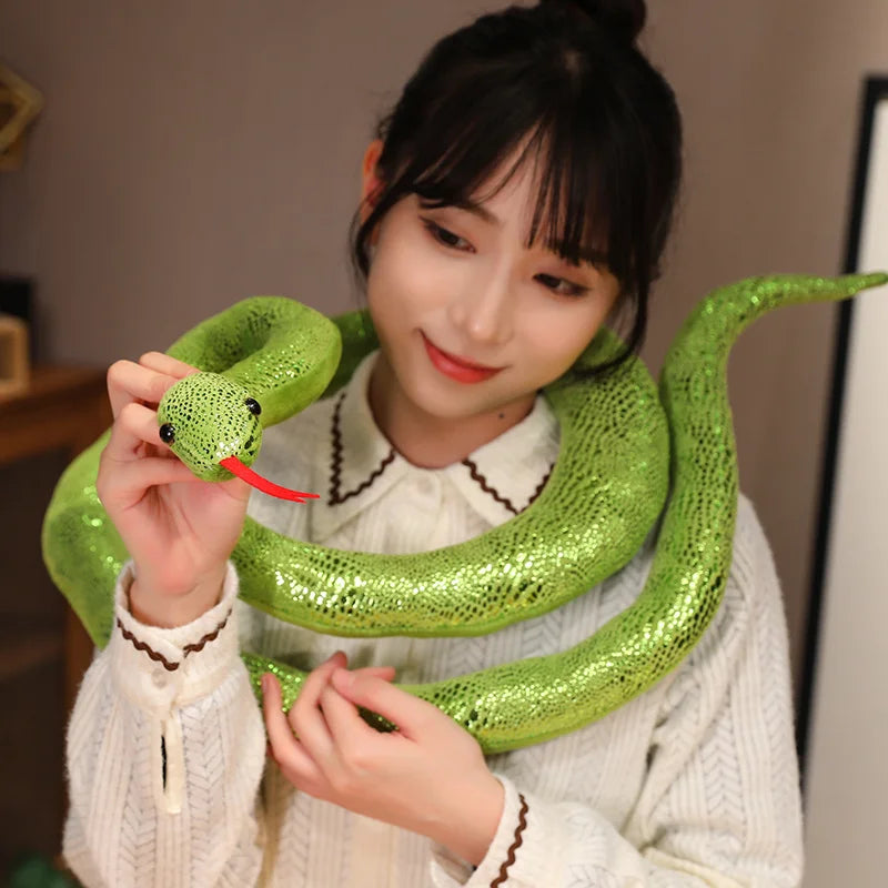 kawaiies-softtoys-plushies-kawaii-plush-Long Shiny Snake Plushies Soft toy 