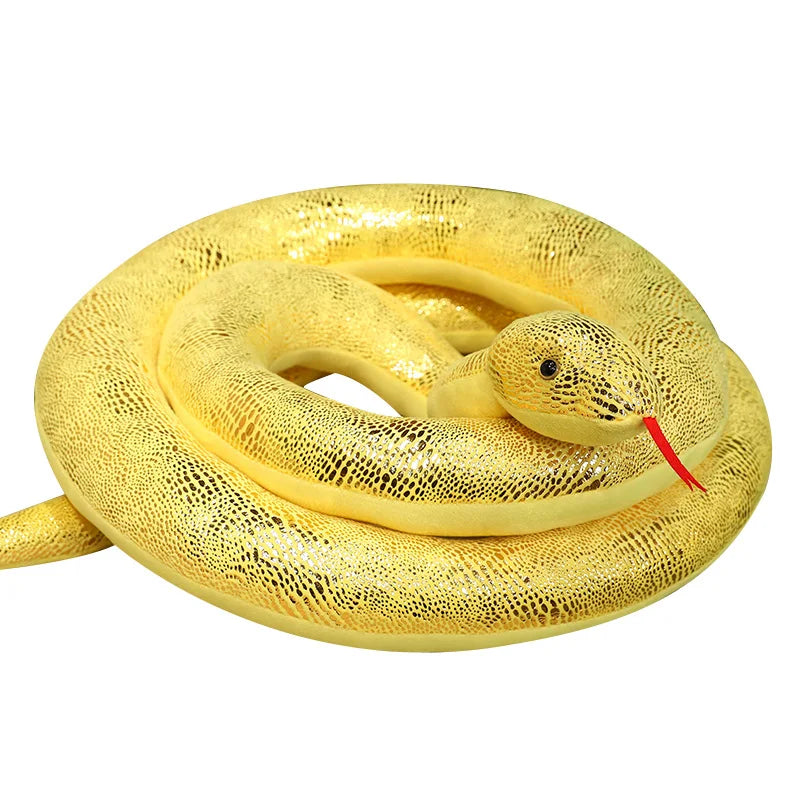 kawaiies-softtoys-plushies-kawaii-plush-Long Shiny Snake Plushies Soft toy Yellow 118in / 300cm 