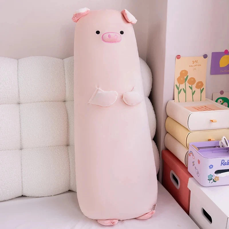 kawaiies-softtoys-plushies-kawaii-plush-Long Snuggle Buddies Capybara Alpaca Pig Plushie Soft toy Pig 70cm 