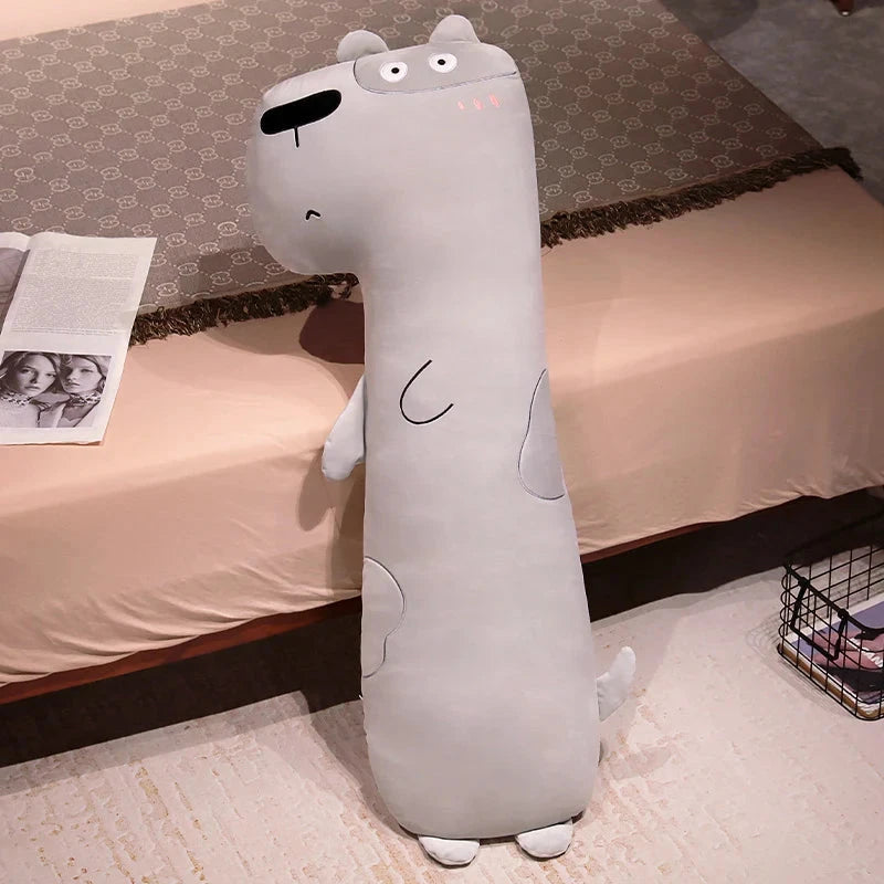 kawaiies-softtoys-plushies-kawaii-plush-Long Snuggly Dog Plushie Soft toy Gray 31in / 80cm 