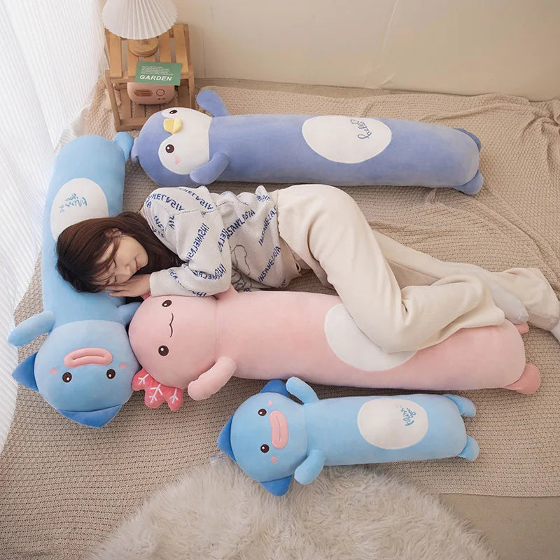 kawaiies-softtoys-plushies-kawaii-plush-Long Snuggly Fish Axolotl Penguin Plushie Collection 2024 Soft toy 