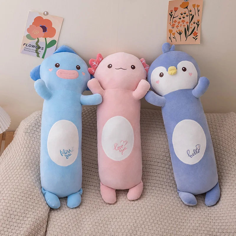 kawaiies-softtoys-plushies-kawaii-plush-Long Snuggly Fish Axolotl Penguin Plushie Collection 2024 Soft toy 