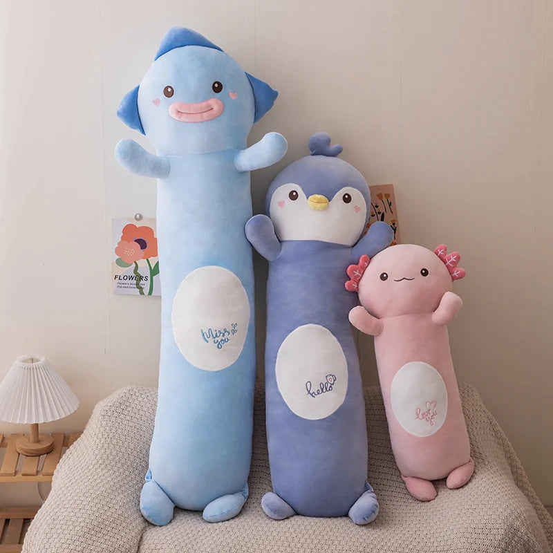 kawaiies-softtoys-plushies-kawaii-plush-Long Snuggly Fish Axolotl Penguin Plushie Collection 2024 Soft toy 