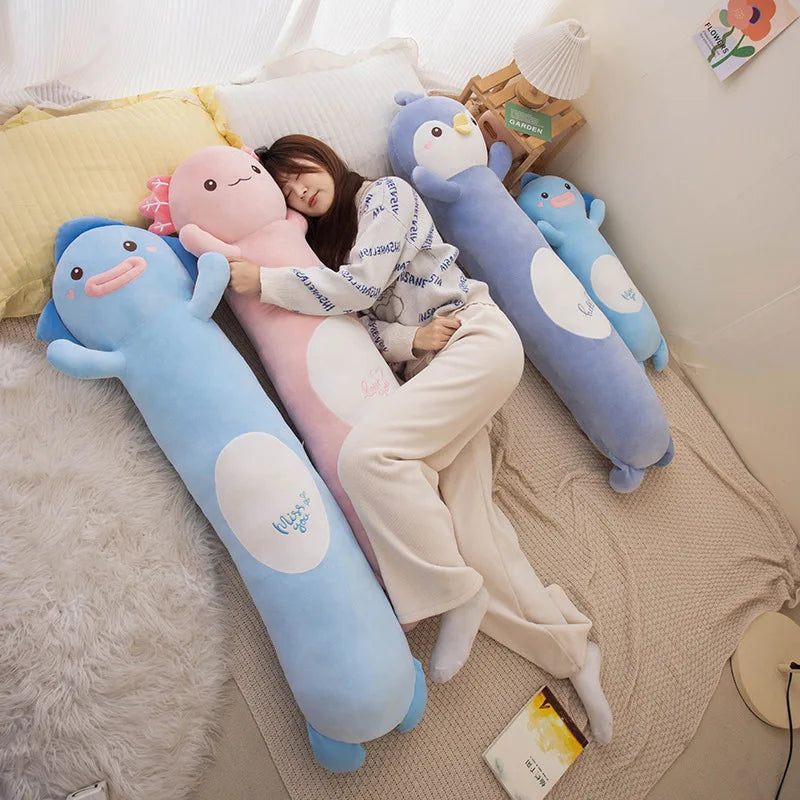 kawaiies-softtoys-plushies-kawaii-plush-Long Snuggly Fish Axolotl Penguin Plushie Collection 2024 Soft toy 