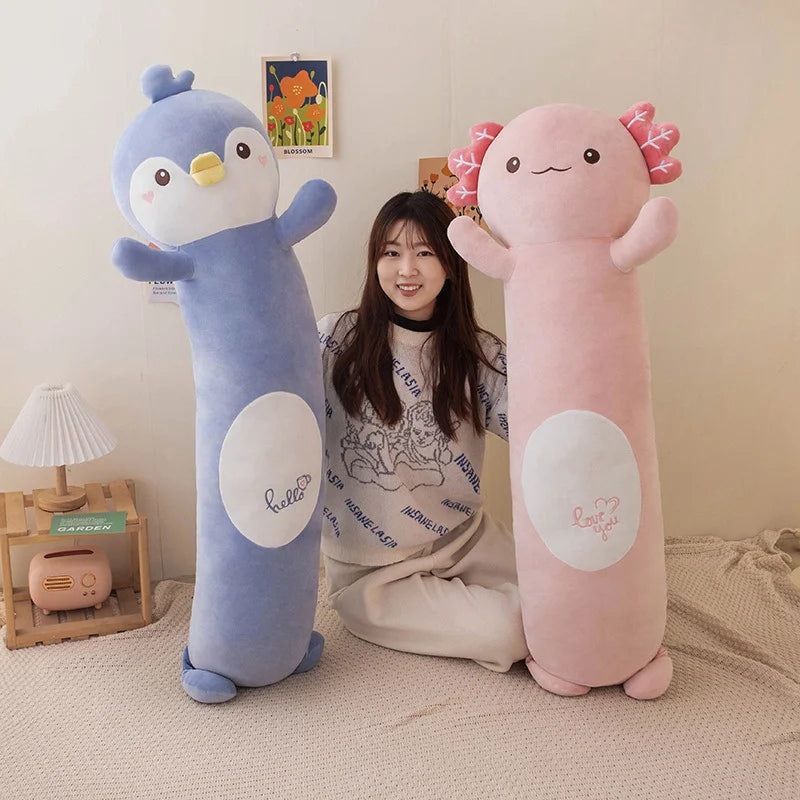 kawaiies-softtoys-plushies-kawaii-plush-Long Snuggly Fish Axolotl Penguin Plushie Collection 2024 Soft toy 