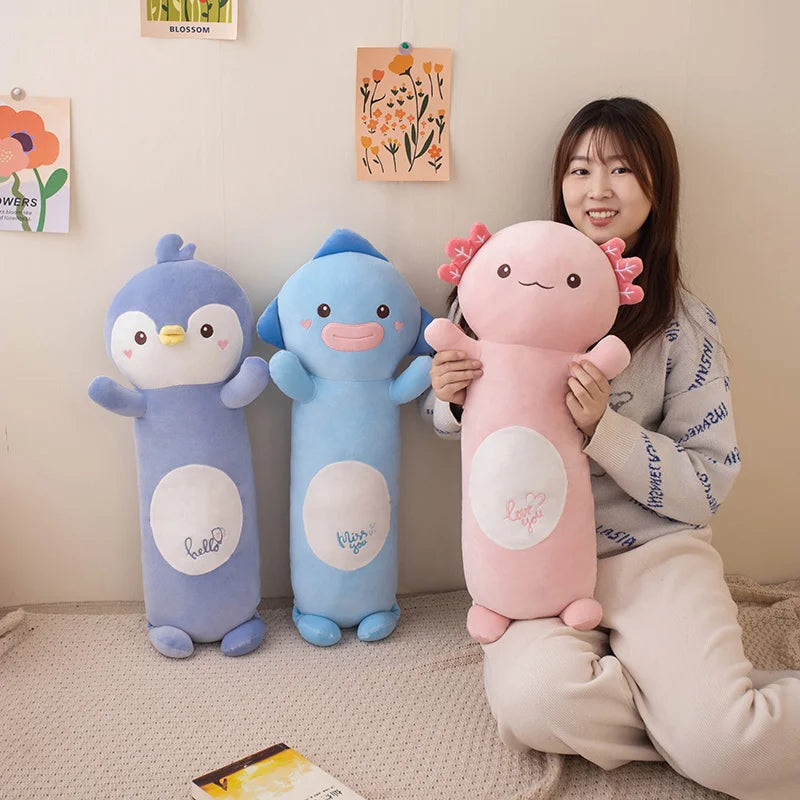 kawaiies-softtoys-plushies-kawaii-plush-Long Snuggly Fish Axolotl Penguin Plushie Collection 2024 Soft toy 