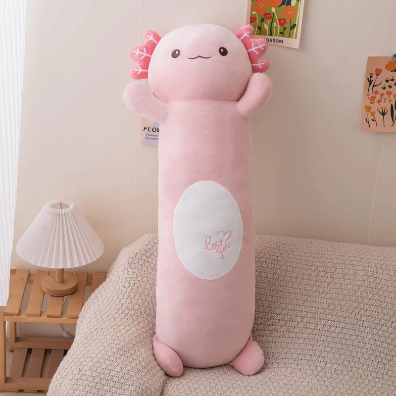 kawaiies-softtoys-plushies-kawaii-plush-Long Snuggly Fish Axolotl Penguin Plushie Collection 2024 Soft toy Axolotl 27in / 70cm 