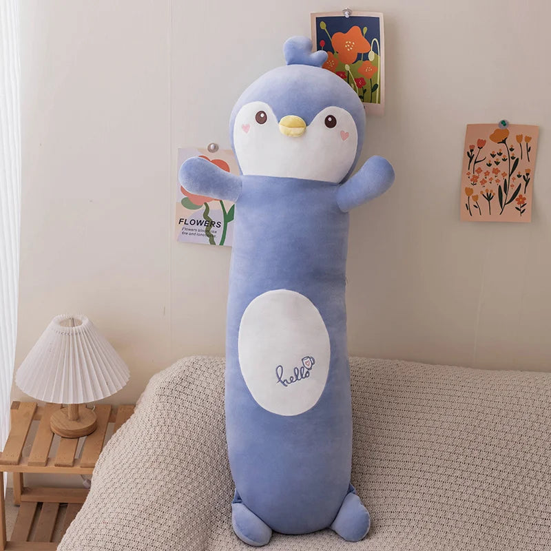 kawaiies-softtoys-plushies-kawaii-plush-Long Snuggly Fish Axolotl Penguin Plushie Collection 2024 Soft toy Penguin 27in / 70cm 