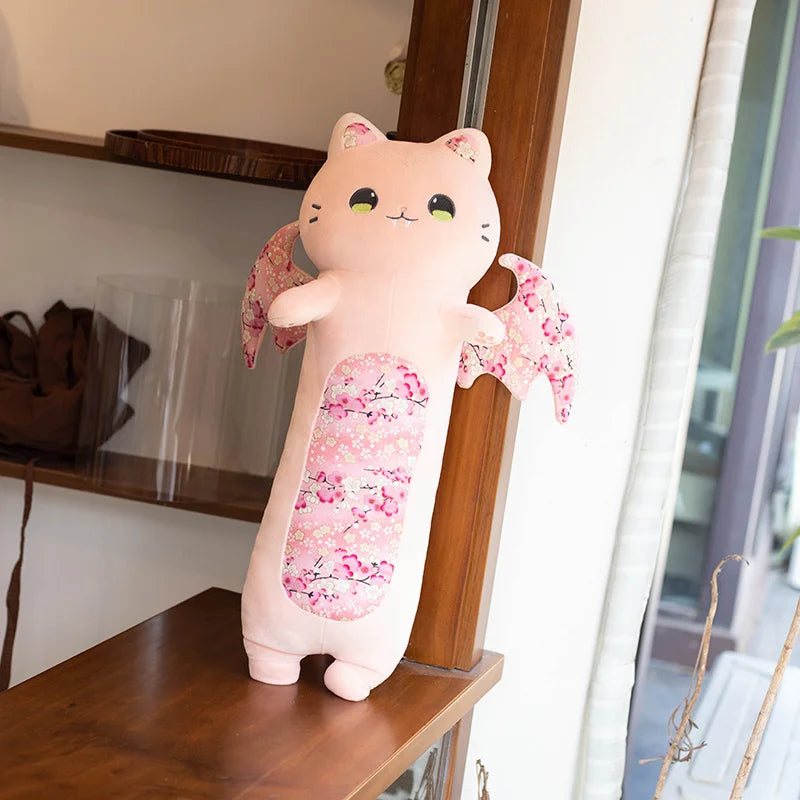 kawaiies-softtoys-plushies-kawaii-plush-Long Snuggly Luna & Solis Sakura Cat Plushies Soft toy Pink 43in / 110cm 