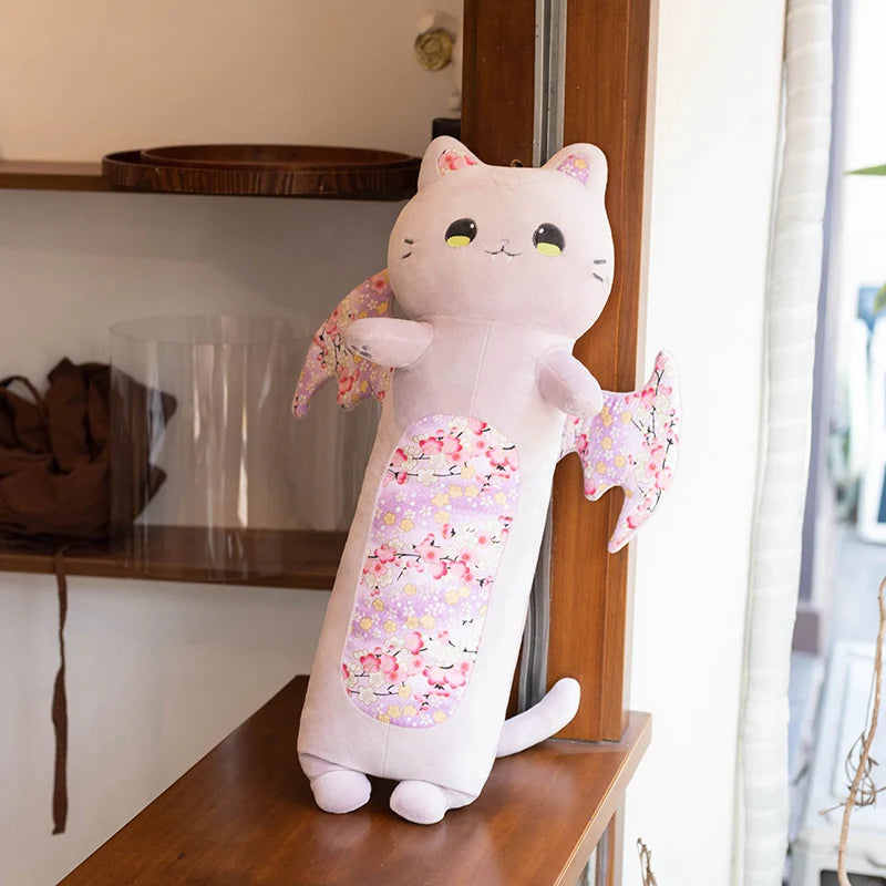 kawaiies-softtoys-plushies-kawaii-plush-Long Snuggly Luna & Solis Sakura Cat Plushies Soft toy Purple 43in / 110cm 