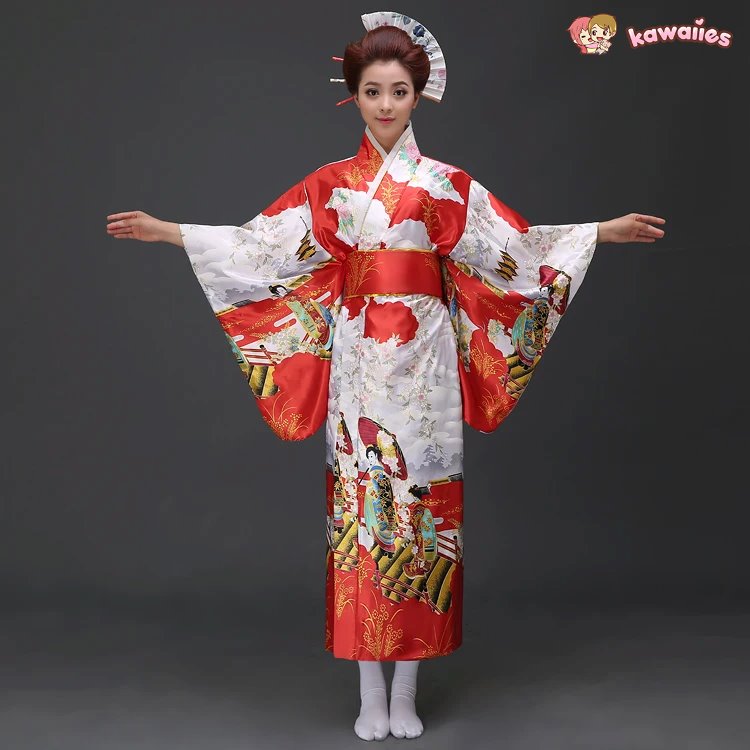 kawaiies-softtoys-plushies-kawaii-plush-Long Traditional Japanese-themed Cloudy Women's Kimono Apparel 