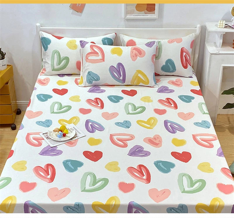 kawaiies-softtoys-plushies-kawaii-plush-Love Heart Bedsheet & Pillowcases Bedding Sets 