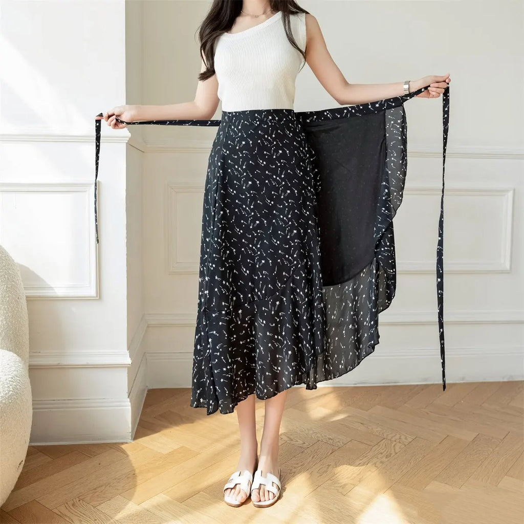 kawaiies-softtoys-plushies-kawaii-plush-Lovely Floral Midi Wrap Skirt Apparel 