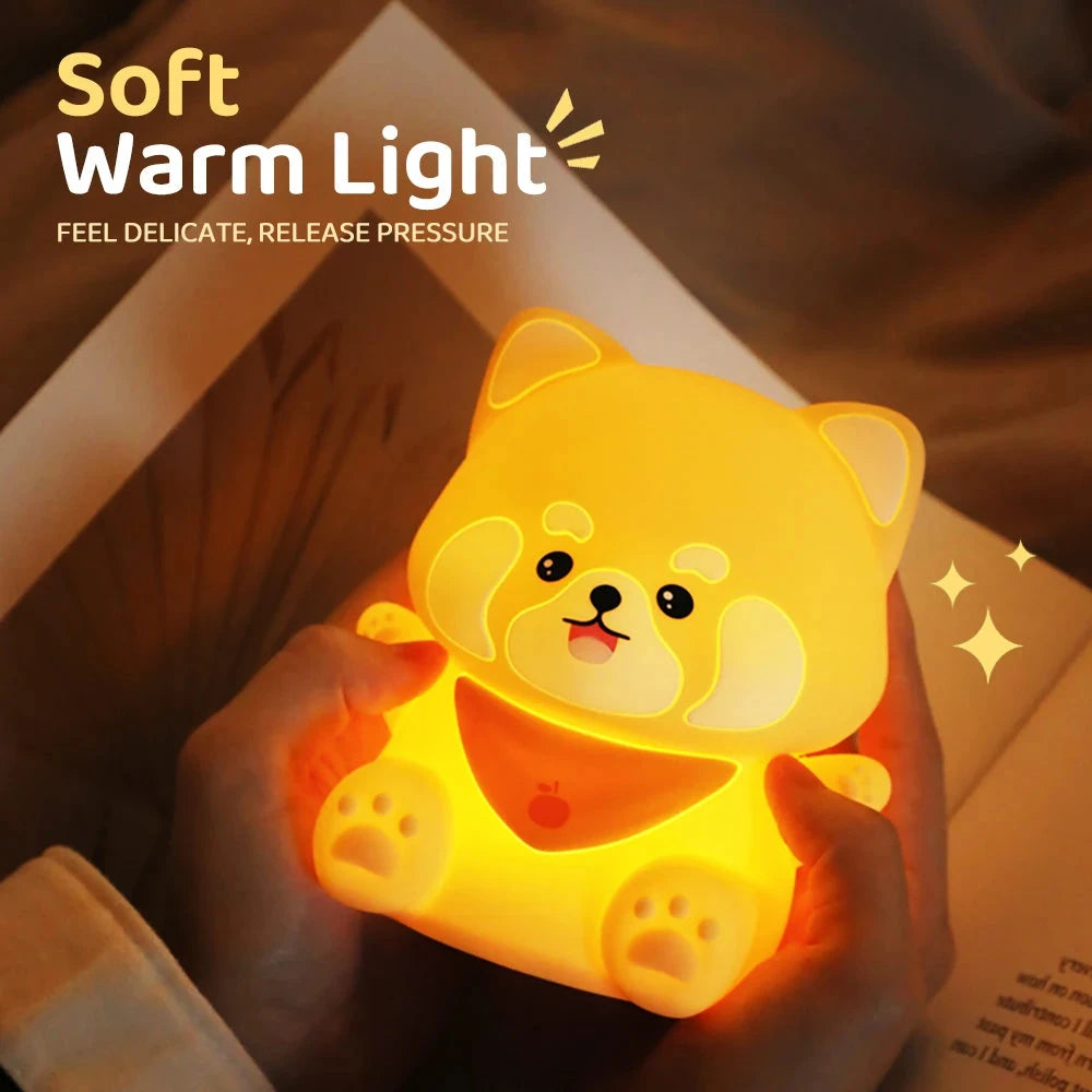 kawaiies-softtoys-plushies-kawaii-plush-Lovely Red Panda LED Night Light Home Decor 