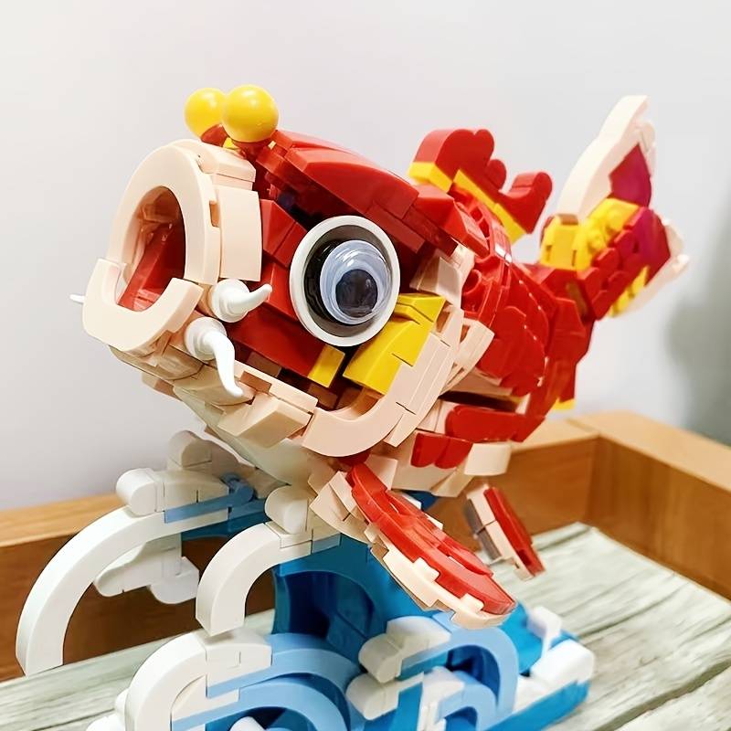 kawaiies-softtoys-plushies-kawaii-plush-Lucky Red Fish Wave Micro Building Set Build it 