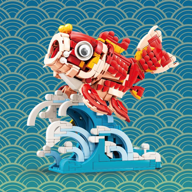 kawaiies-softtoys-plushies-kawaii-plush-Lucky Red Fish Wave Micro Building Set Build it 