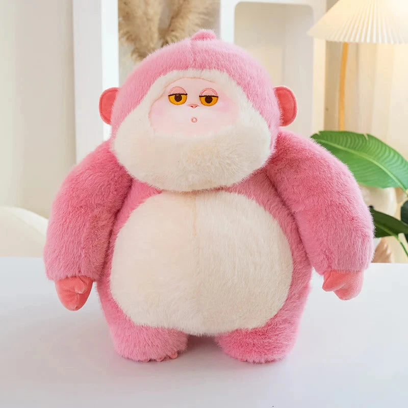 kawaiies-softtoys-plushies-kawaii-plush-Lulu & Nunu Chunky Gorilla Plushies Soft toy Pink (Lulu) 14in / 35cm 