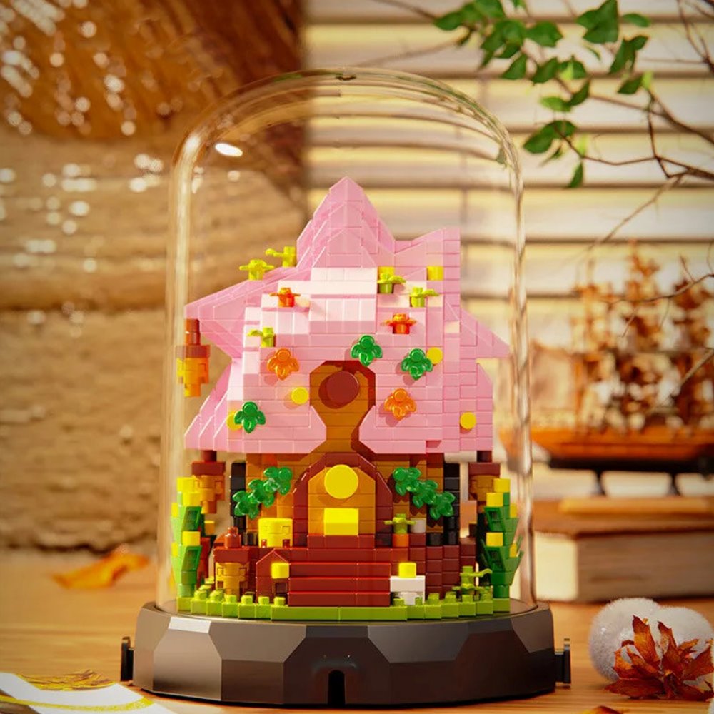 kawaiies-softtoys-plushies-kawaii-plush-Magical Flower Treehouse Capsules Nano Building Sets Build it Pink (775 pcs) With box 