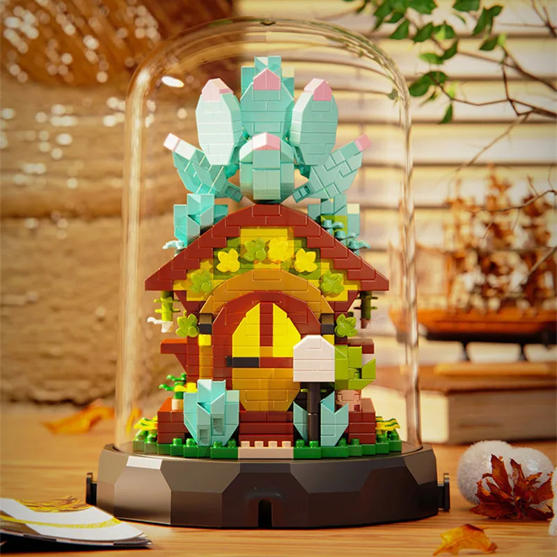 kawaiies-softtoys-plushies-kawaii-plush-Magical Flower Treehouse Capsules Nano Building Sets Build it Succulent (793 pcs) With box 