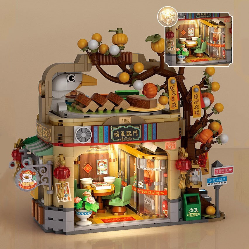 kawaiies-softtoys-plushies-kawaii-plush-Mei Mei Panda Peking Duck Restaurant Micro Building Blocks With Lights Build it 