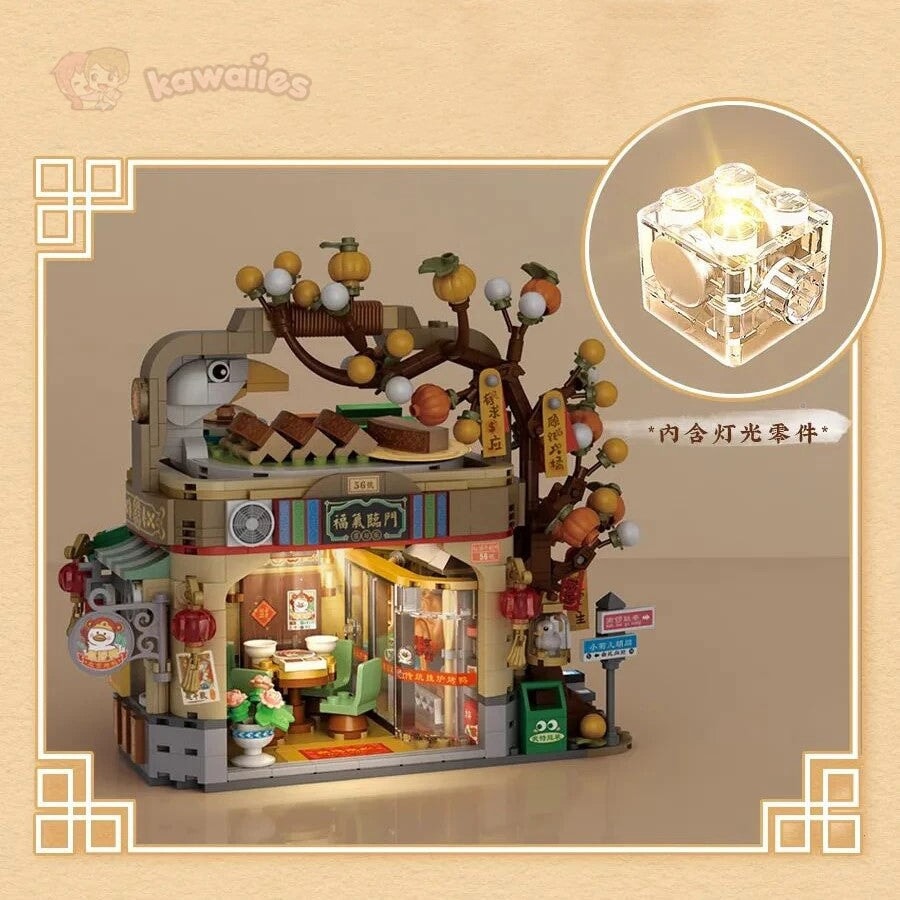 kawaiies-softtoys-plushies-kawaii-plush-Mei Mei Panda Peking Duck Restaurant Micro Building Blocks With Lights Build it 