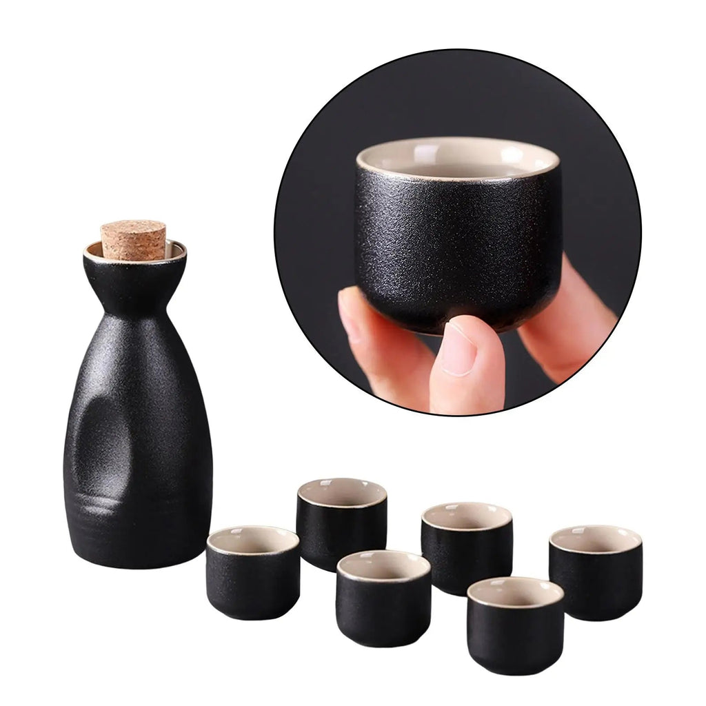 kawaiies-softtoys-plushies-kawaii-plush-Midnight Japanese Style Ceramic Sake Set Home Decor 