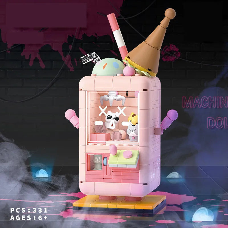 kawaiies-softtoys-plushies-kawaii-plush-Mini Babydoll Claw Machine Building Set Build it Pink Dessert Box 