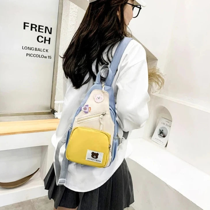 kawaiies-softtoys-plushies-kawaii-plush-Myron Bear Colour Block Mini Backpack Apparel 