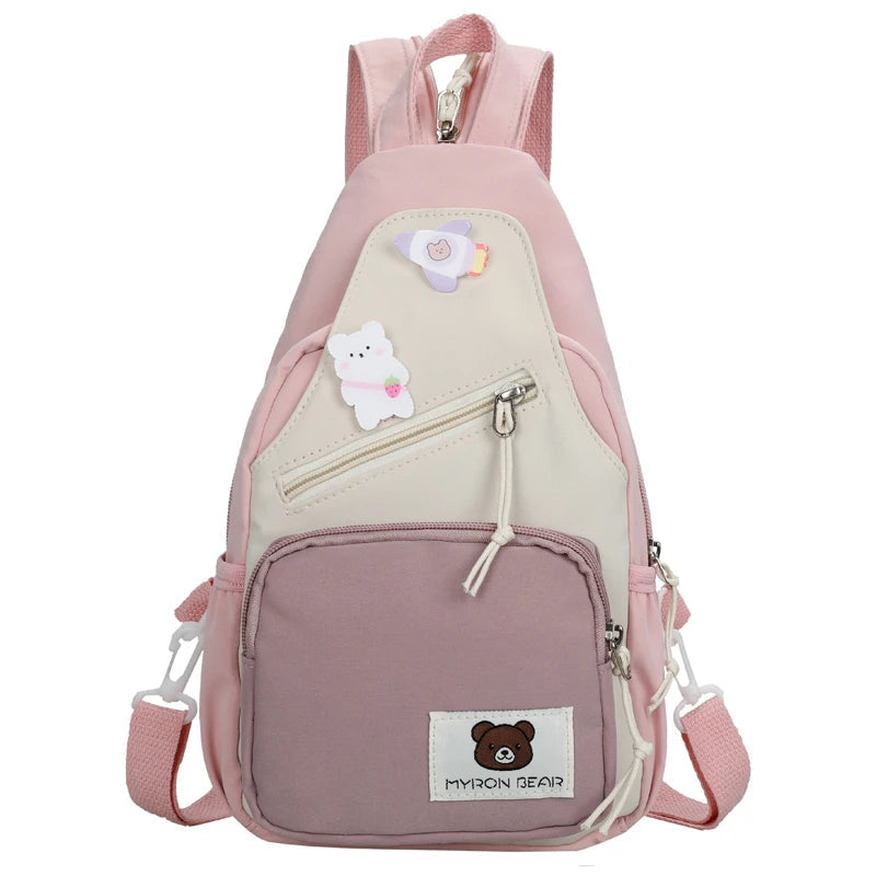 kawaiies-softtoys-plushies-kawaii-plush-Myron Bear Colour Block Mini Backpack Apparel Pink 