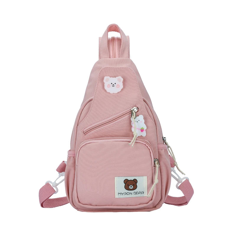 kawaiies-softtoys-plushies-kawaii-plush-Myron Bear Colour Block Mini Backpack Apparel Plain Pink 