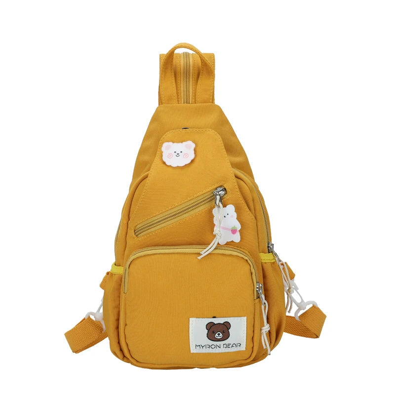 kawaiies-softtoys-plushies-kawaii-plush-Myron Bear Colour Block Mini Backpack Apparel Plain Yellow 