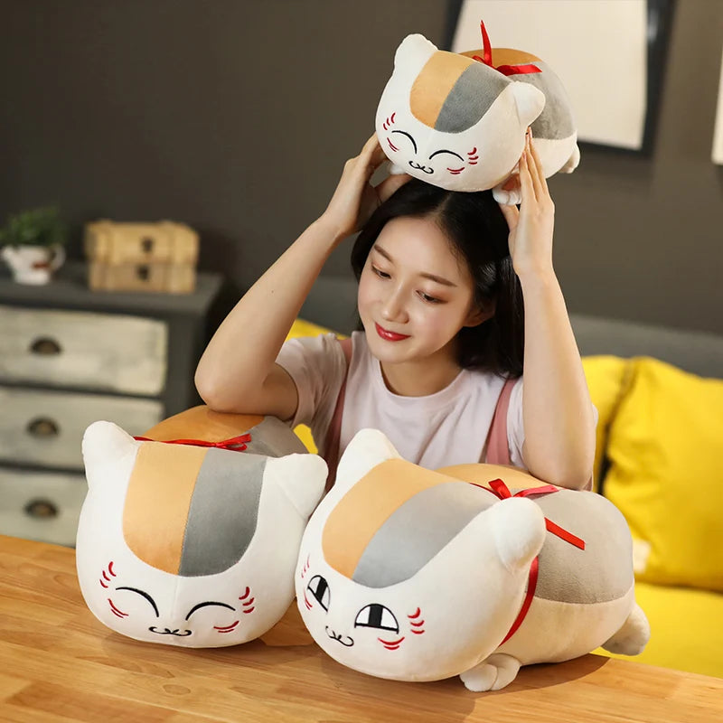 kawaiies-softtoys-plushies-kawaii-plush-Natsume Yuujinchou Nyanko Cat White Black Plushie Soft toy 