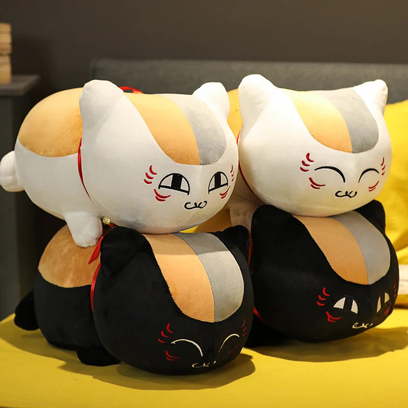 kawaiies-softtoys-plushies-kawaii-plush-Natsume Yuujinchou Nyanko Cat White Black Plushie Soft toy 